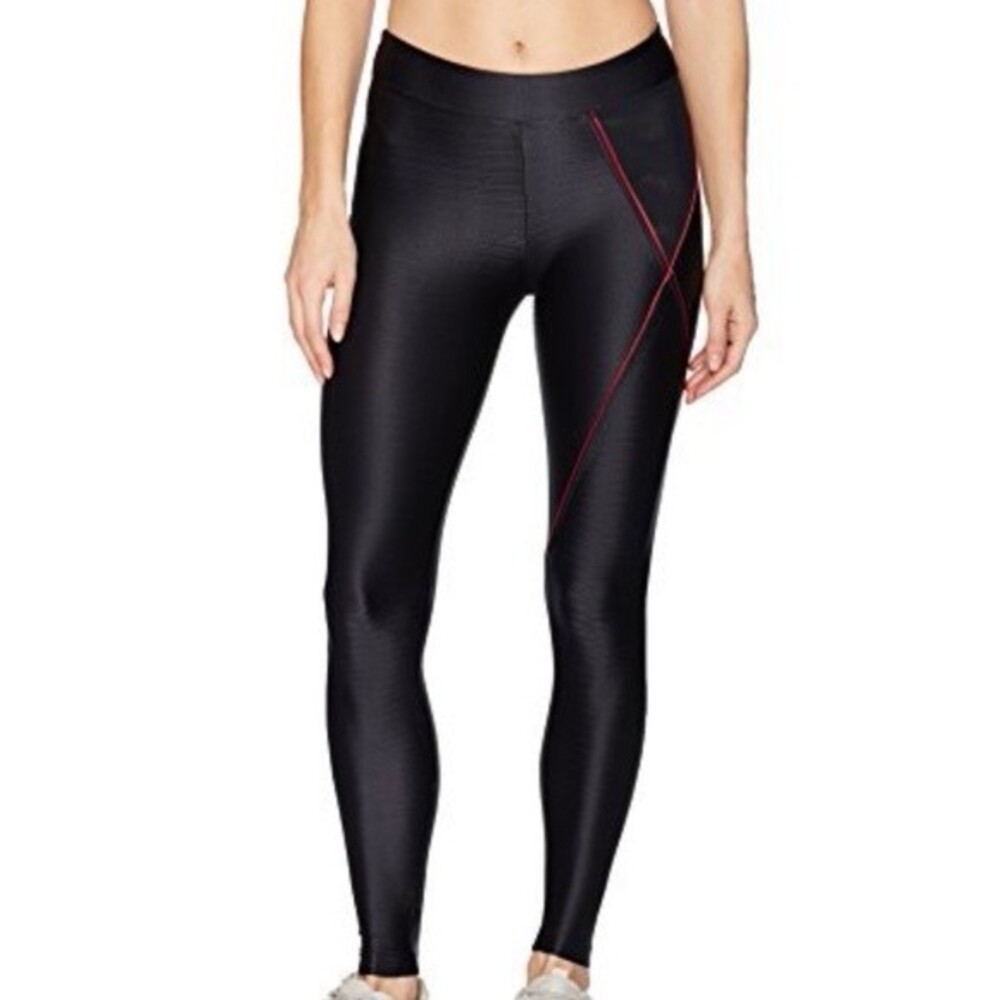 NWT Koral Knight Mid-Rise Ankle Length Black Red Legging Size XS Made in the USA